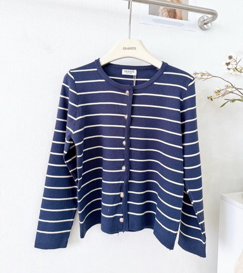 Stripes Button Down Cardigan